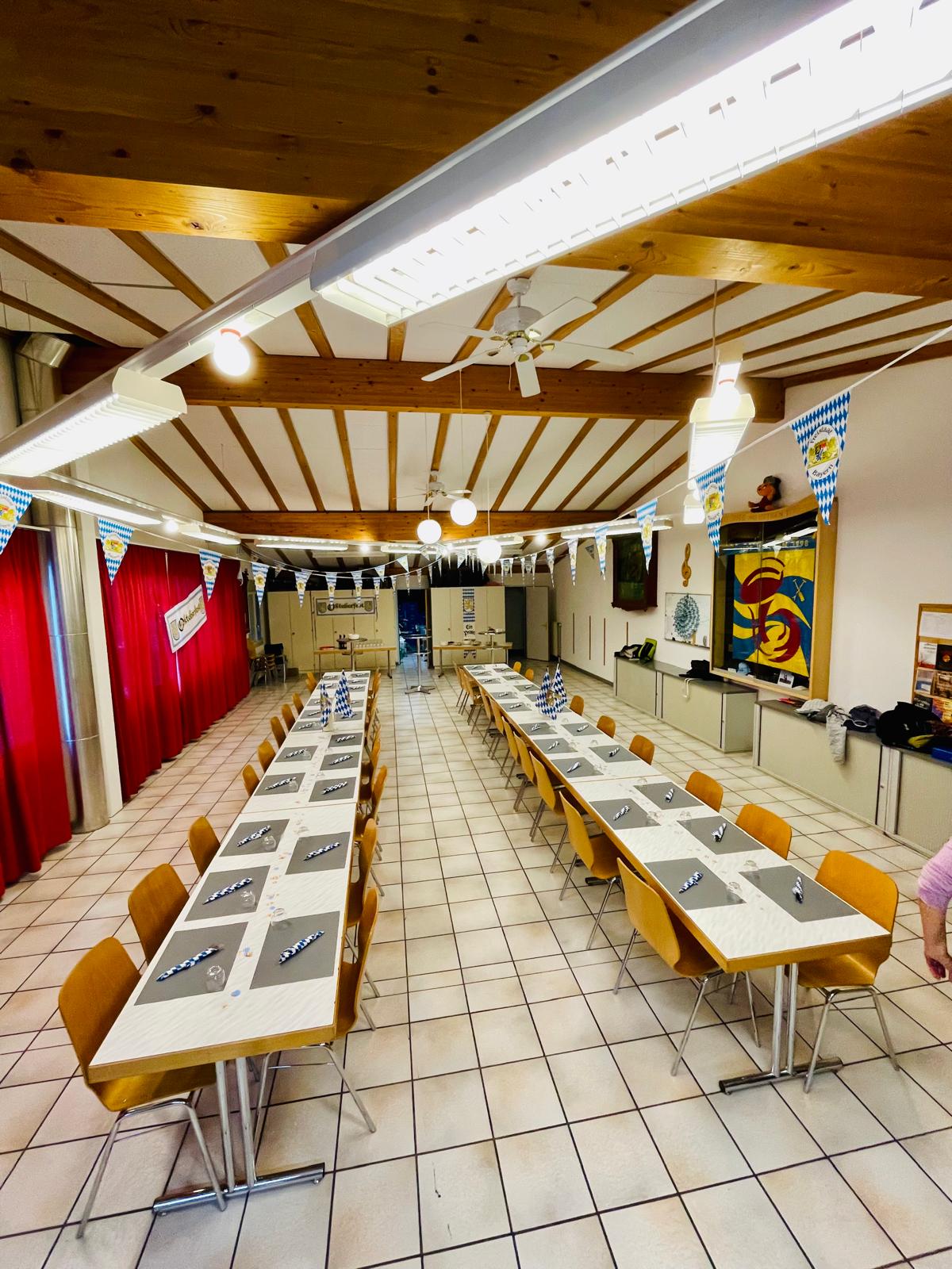 Probelokal dekoriert