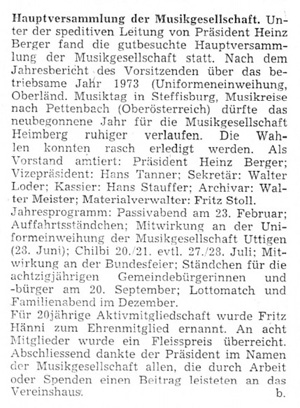 Thuner Tagblatt, Band 98, Nummer 23, 29. Januar 1974