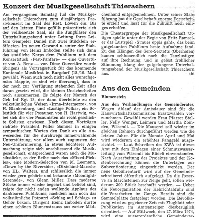 Thuner Tagblatt, Band 98, Nummer 62, 15. März 1974