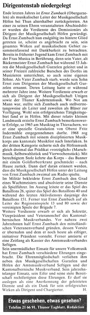 Thuner Tagblatt, Band 100, Nummer 10, 14. Januar 1976