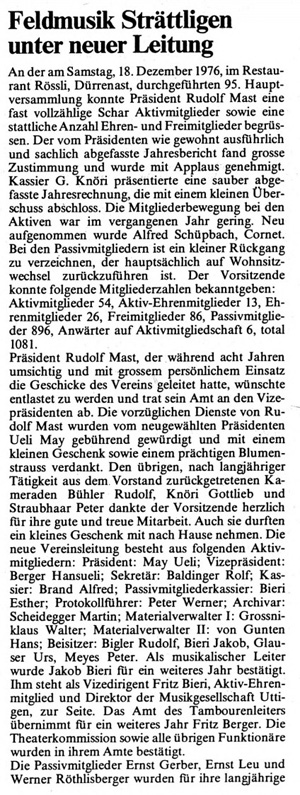 Thuner Tagblatt, Band 100, Nummer 302, 24. Dezember 1976