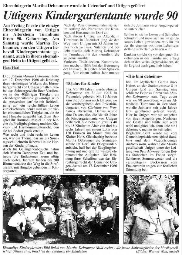 Thuner Tagblatt, Band 117, Nummer 153, 5. Juli 1993