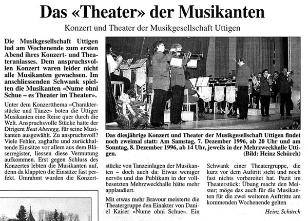 Thuner Tagblatt, Band 120, Nummer 283, 3. Dezember 1996