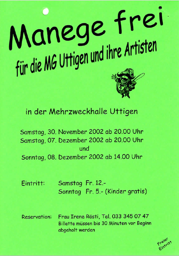 2002.11.30 Flyer Konzert und Theater