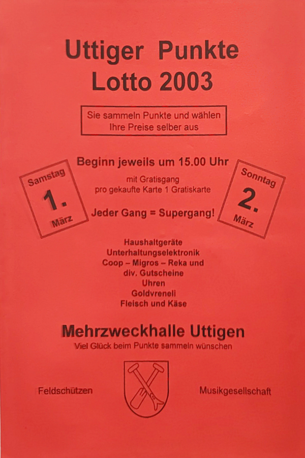 2003.03.01 Uttiger Punkte Lotto