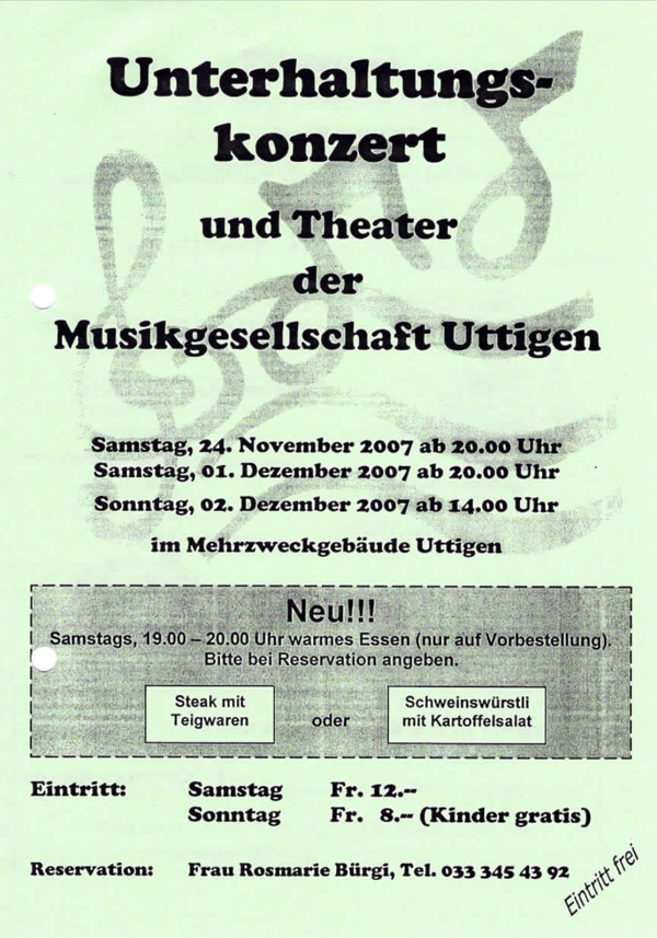 2007.11.24 Flyer Unterhaltungskonzert