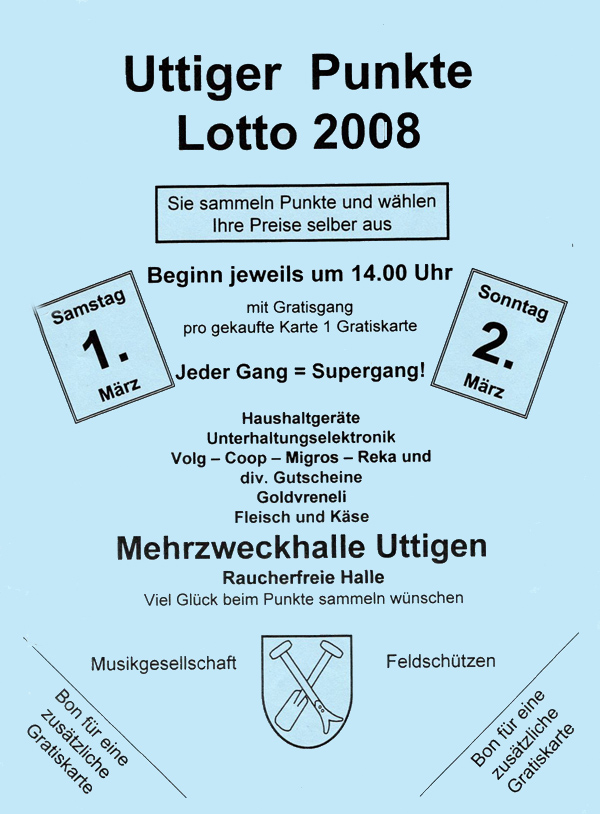 2008.03.01 Flyer Uttiger Punkte Lotto