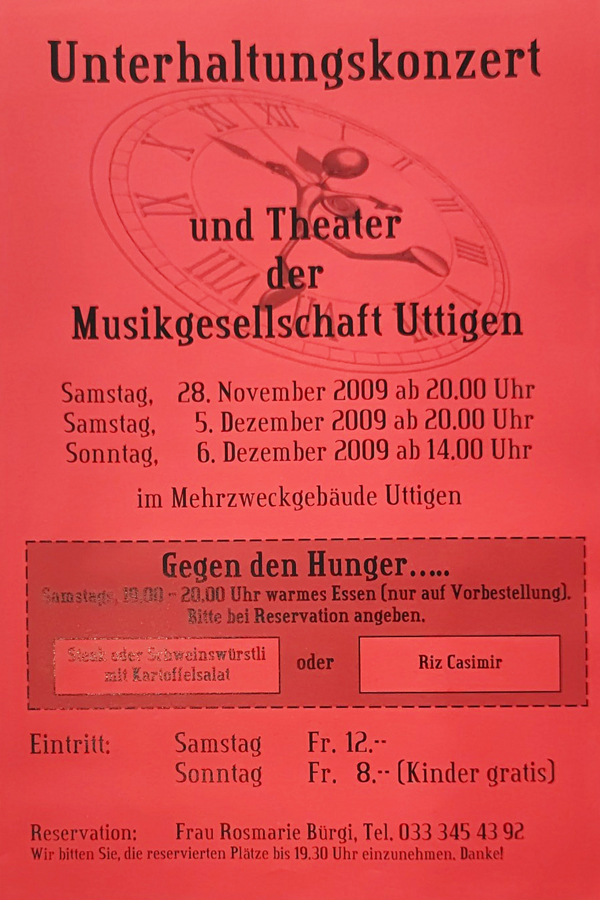 2009.11.28 Flyer Unterhaltungskonzert