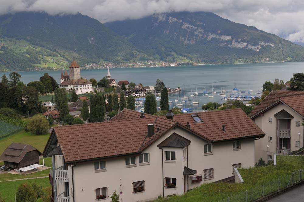 Blick auf die Bucht von Spiez.
